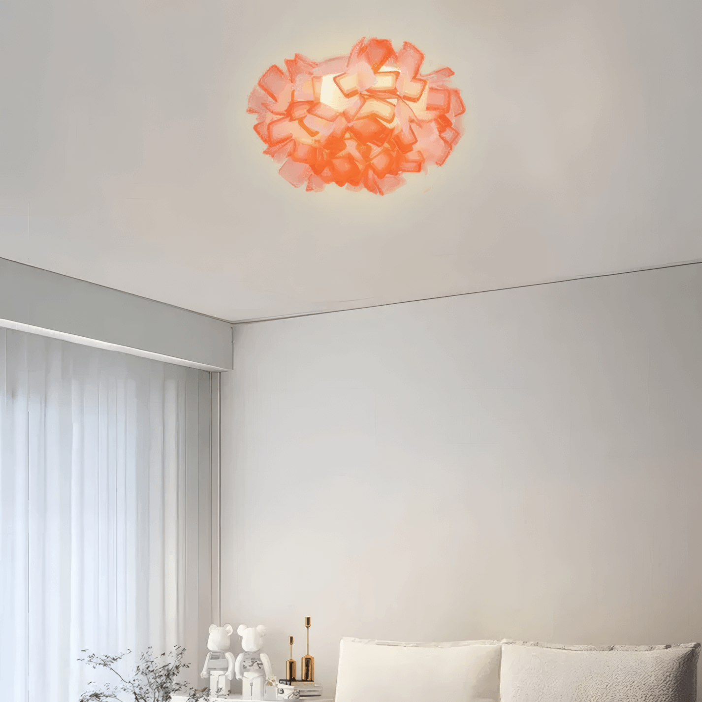 Orange LED ceiling light for Bedroom